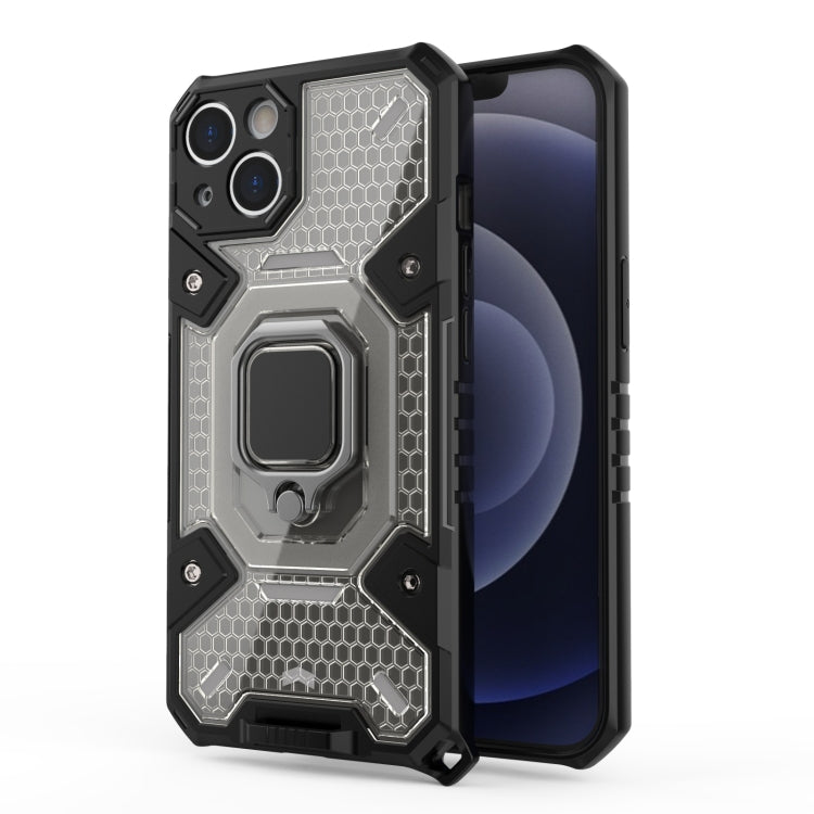 For iPhone 13 Space PC+TPU Ring Holder Protective Case
