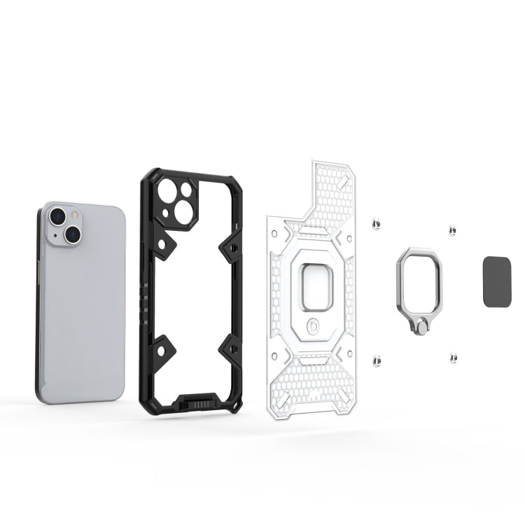 For iPhone 13 Space PC+TPU Ring Holder Protective Case