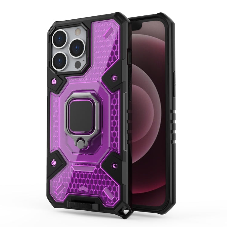 For iPhone 13 Pro Space PC+TPU Ring Holder Protective Case