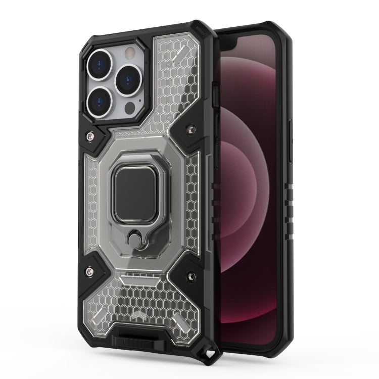 For iPhone 13 Pro Space PC+TPU Ring Holder Protective Case