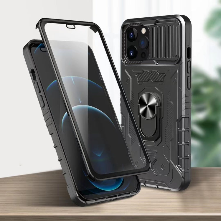 For iPhone 12 Pro Max All-inclusive PC TPU Tempered Glass Film Integral Shockproof Case