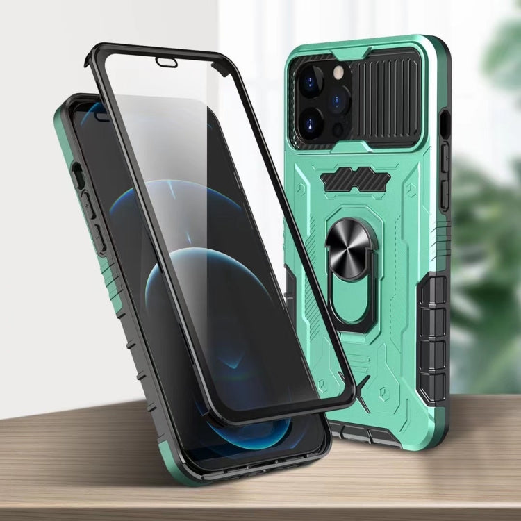 For iPhone 12 Pro Max All-inclusive PC TPU Tempered Glass Film Integral Shockproof Case