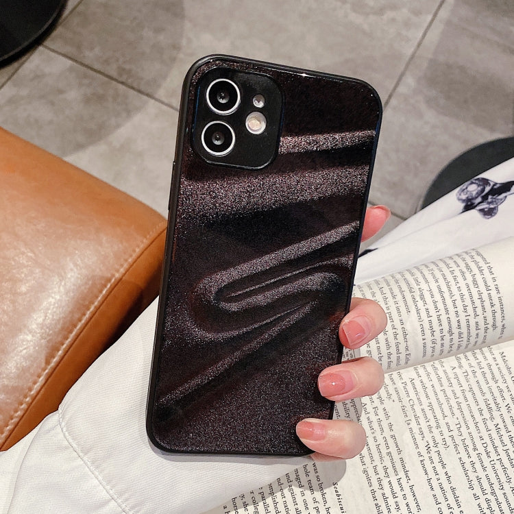 For iPhone 11 Oil Spray Powder Shockproof PC Case