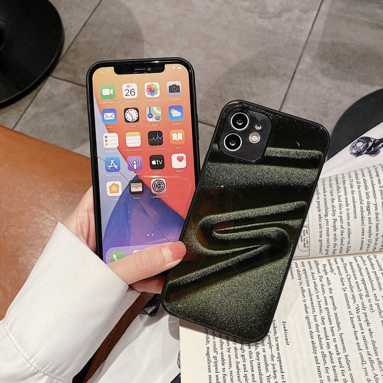 For iPhone 11 Pro Max Oil Spray Powder Shockproof PC Case