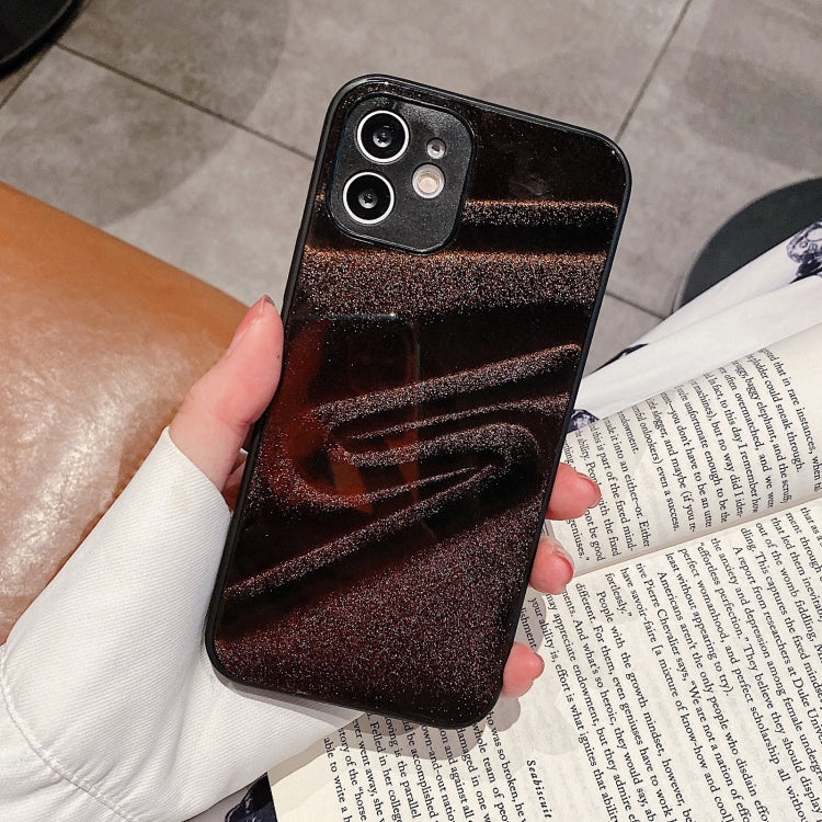 For iPhone 12 Oil Spray Powder Shockproof PC Case