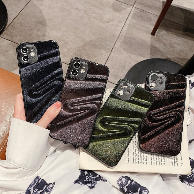 For iPhone 12 Oil Spray Powder Shockproof PC Case