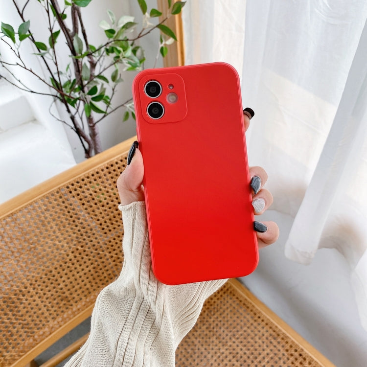 For iPhone 11 Straight Edge Gradient Hand-feel Paint Shockproof TPU Case