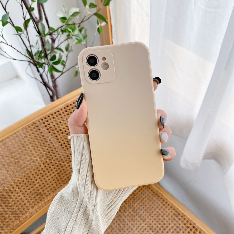 For iPhone 11 Straight Edge Gradient Hand-feel Paint Shockproof TPU Case