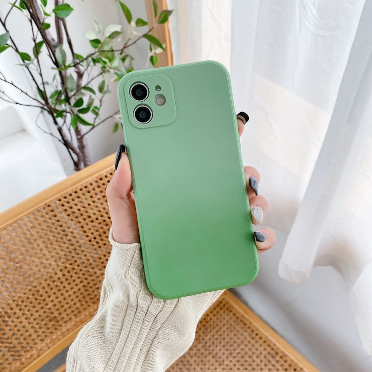 For iPhone 11 Straight Edge Gradient Hand-feel Paint Shockproof TPU Case