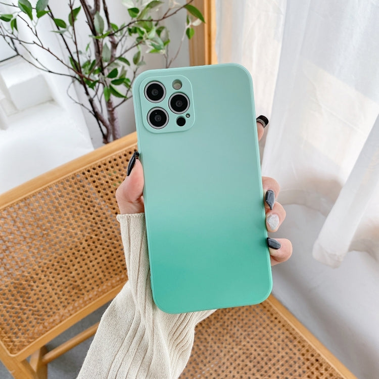 For iPhone 11 Pro Max Straight Edge Gradient Hand-feel Paint Shockproof TPU Case