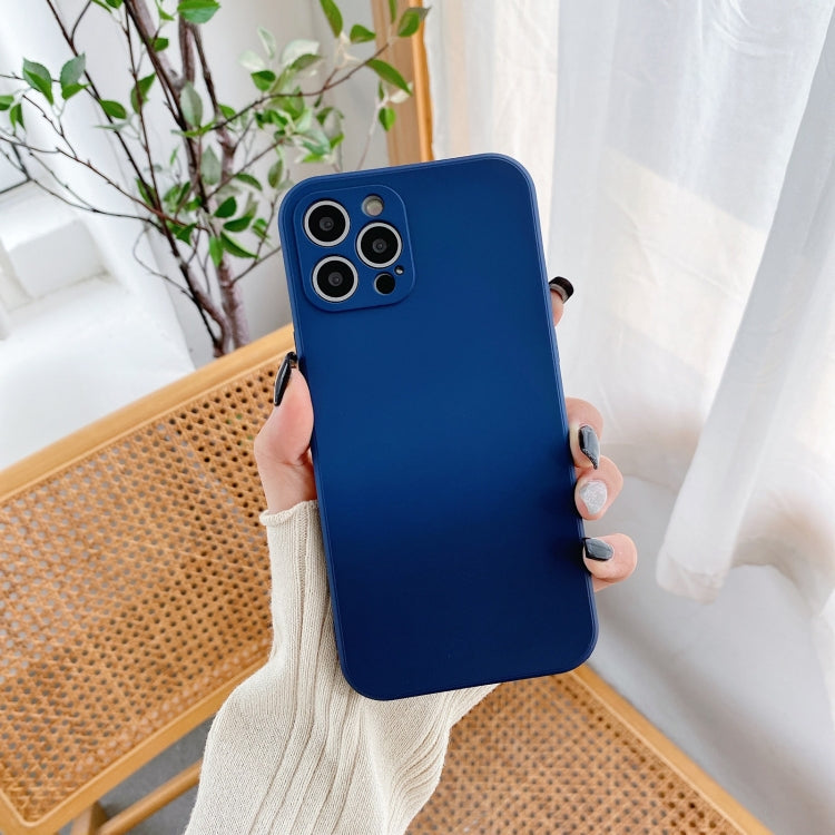 For iPhone 12 Pro Straight Edge Gradient Hand-feel Paint Shockproof TPU Case