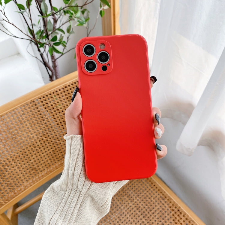 For iPhone 12 Pro Max Straight Edge Gradient Hand-feel Paint Shockproof TPU Case