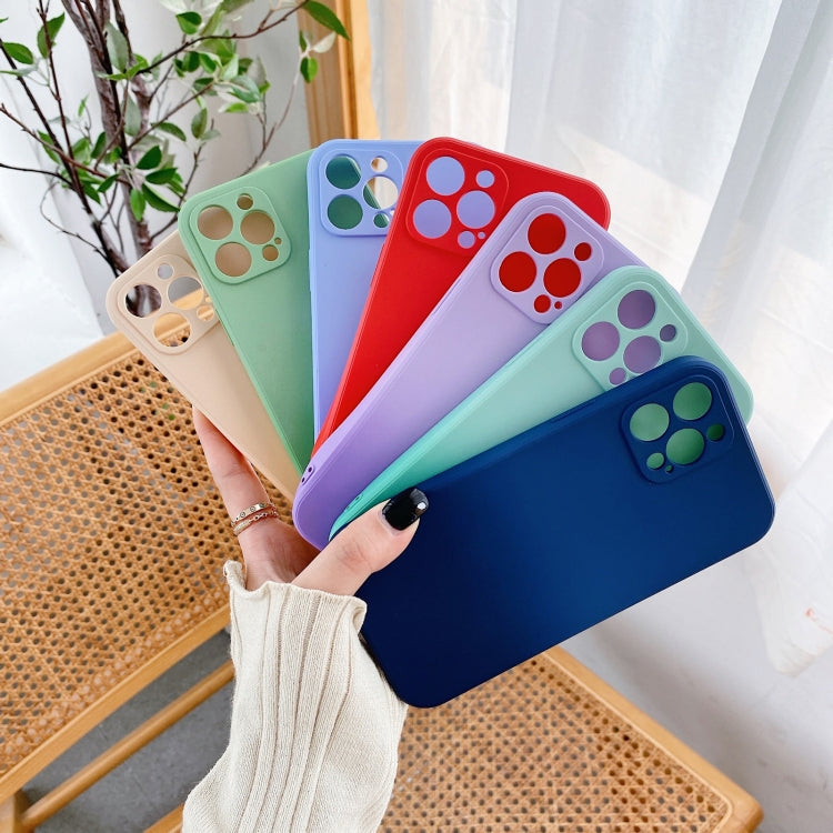 For iPhone 12 Pro Max Straight Edge Gradient Hand-feel Paint Shockproof TPU Case