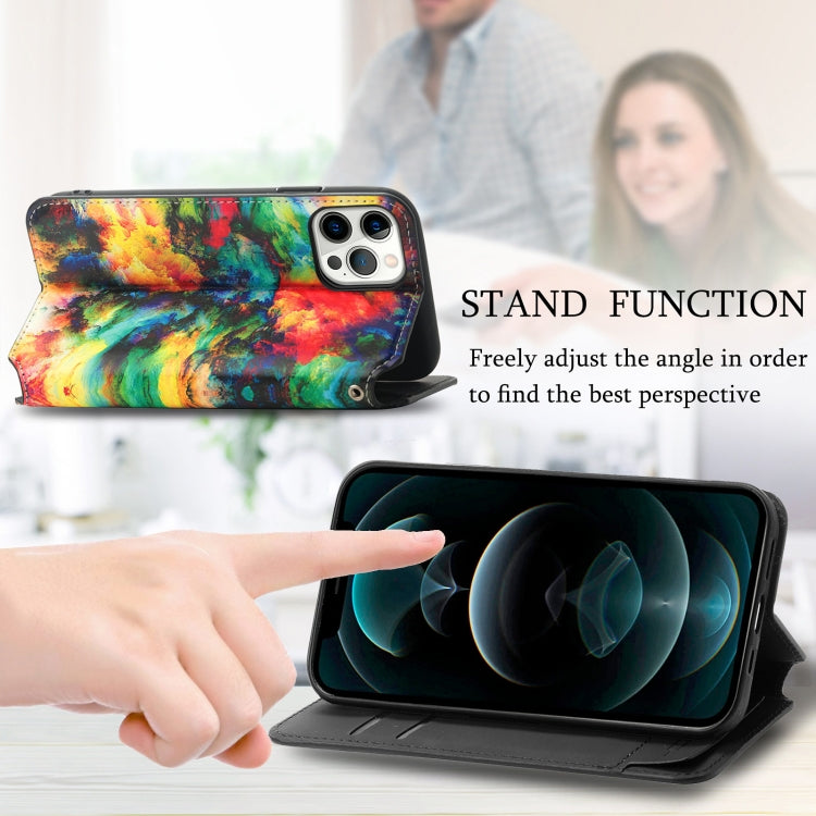 For iPhone 13 mini Colorful Magnetic Horizontal Flip PU Leather Case with Holder & Card Slot & Wallet