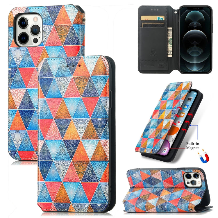 For iPhone 13 mini Colorful Magnetic Horizontal Flip PU Leather Case with Holder & Card Slot & Wallet