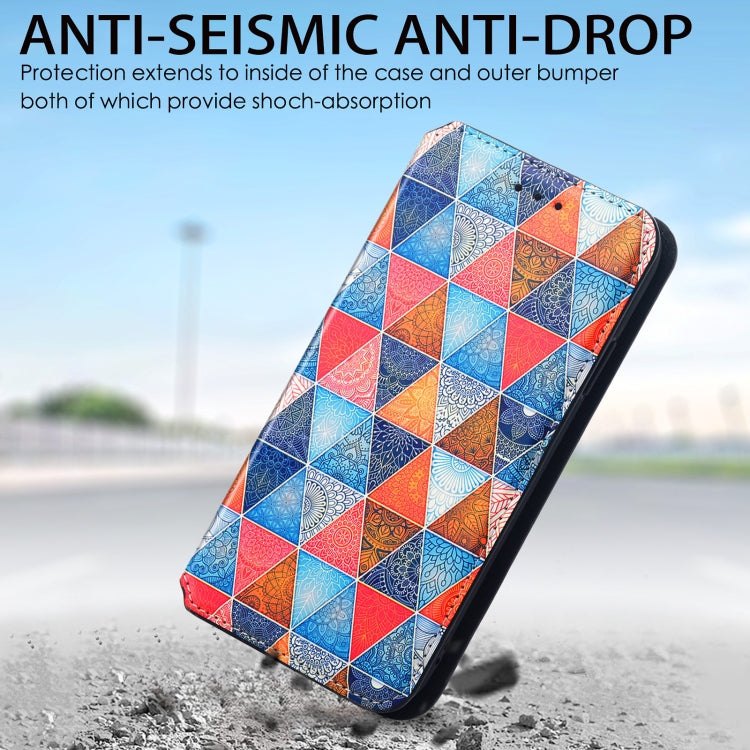 For iPhone 13 mini Colorful Magnetic Horizontal Flip PU Leather Case with Holder & Card Slot & Wallet