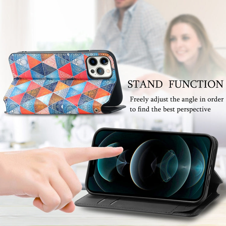 For iPhone 13 mini Colorful Magnetic Horizontal Flip PU Leather Case with Holder & Card Slot & Wallet