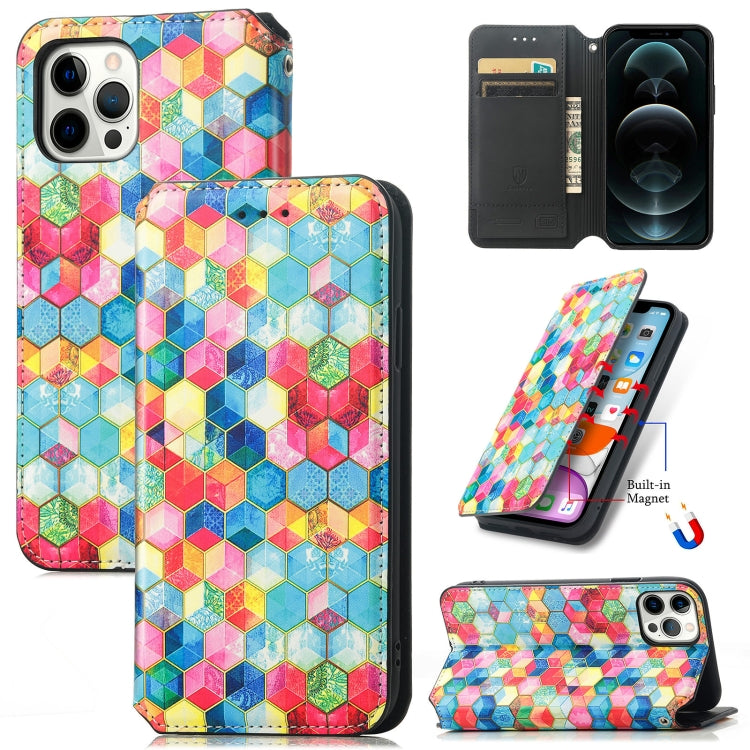 For iPhone 13 mini Colorful Magnetic Horizontal Flip PU Leather Case with Holder & Card Slot & Wallet