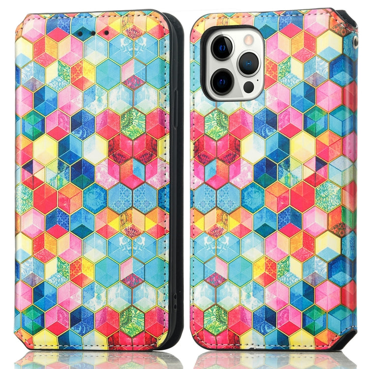 For iPhone 13 mini Colorful Magnetic Horizontal Flip PU Leather Case with Holder & Card Slot & Wallet
