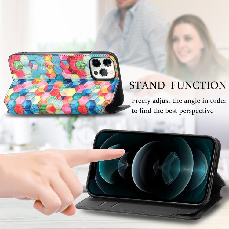 For iPhone 13 mini Colorful Magnetic Horizontal Flip PU Leather Case with Holder & Card Slot & Wallet