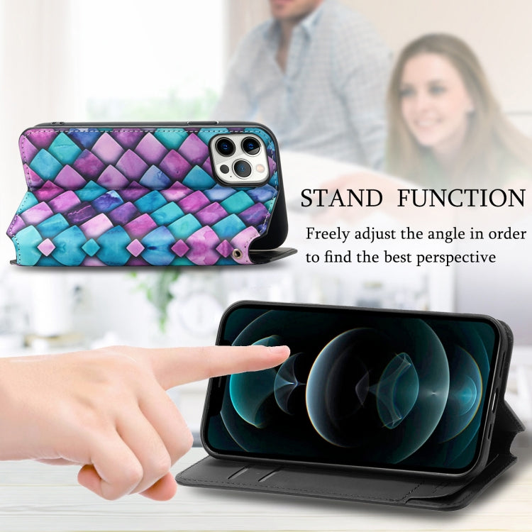 For iPhone 13 mini Colorful Magnetic Horizontal Flip PU Leather Case with Holder & Card Slot & Wallet