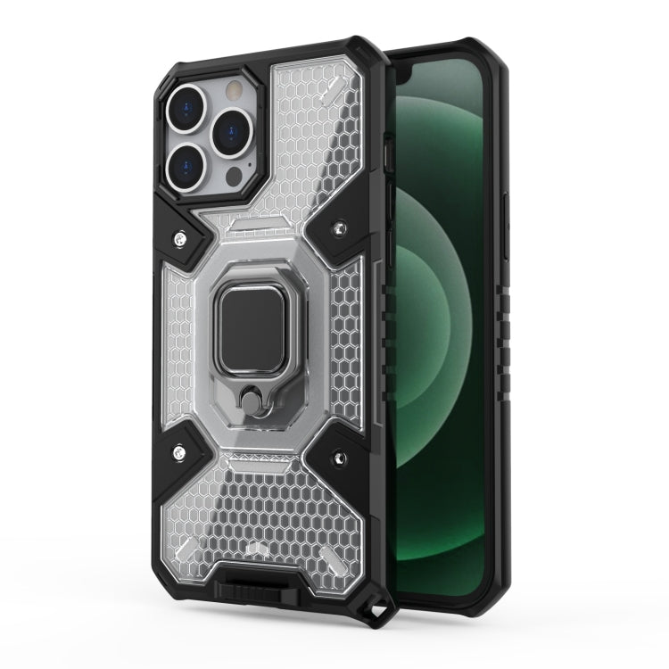 For iPhone 13 Pro Max Space PC+TPU Ring Holder Protective Case