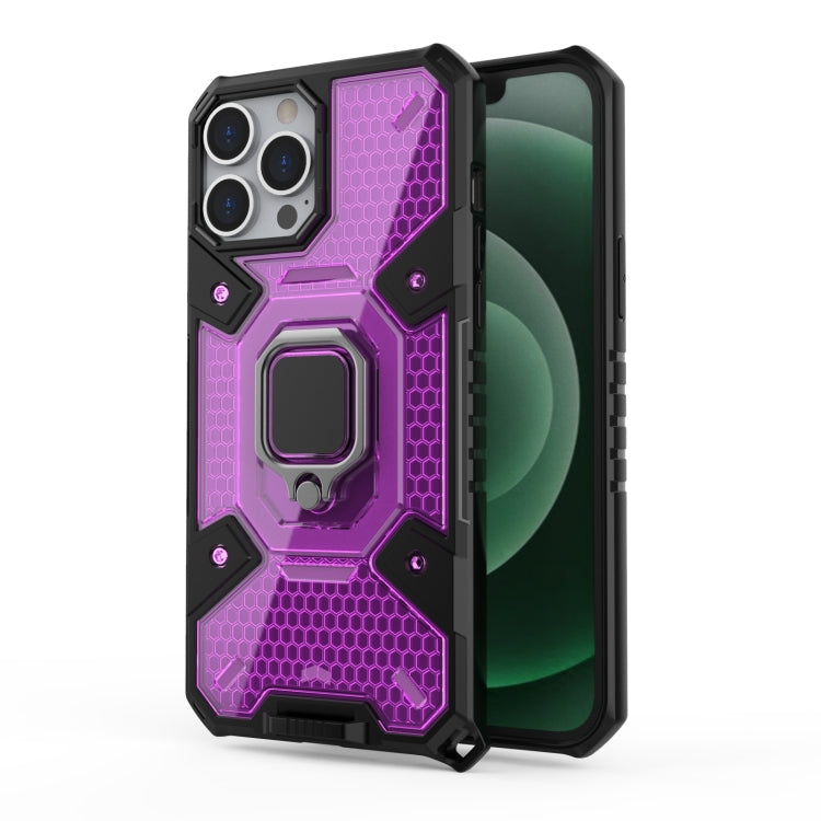 For iPhone 13 Pro Max Space PC+TPU Ring Holder Protective Case
