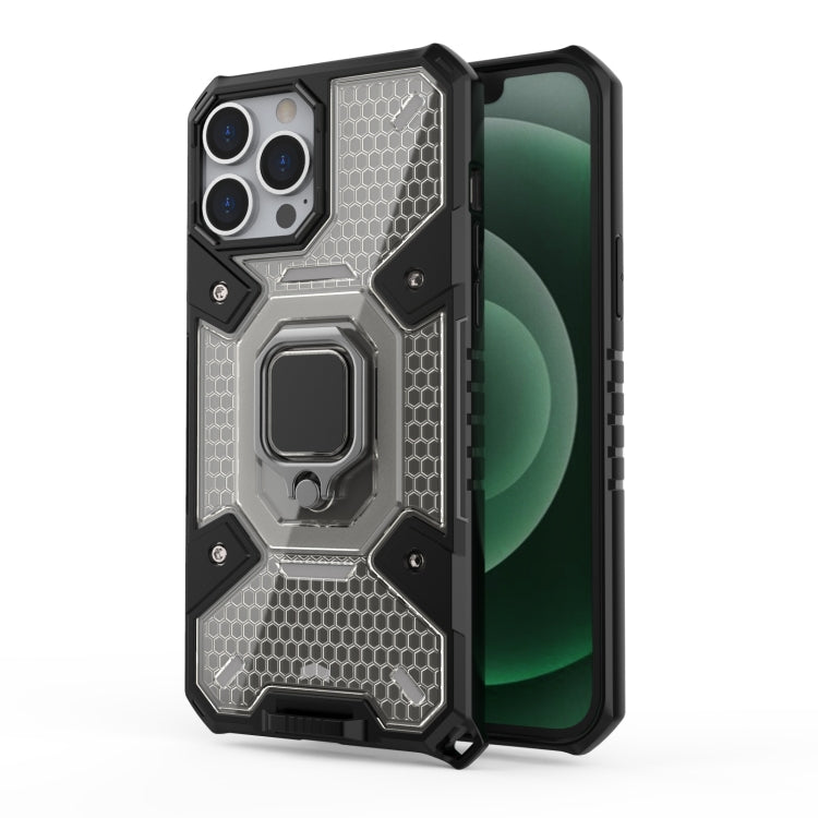 For iPhone 13 Pro Max Space PC+TPU Ring Holder Protective Case
