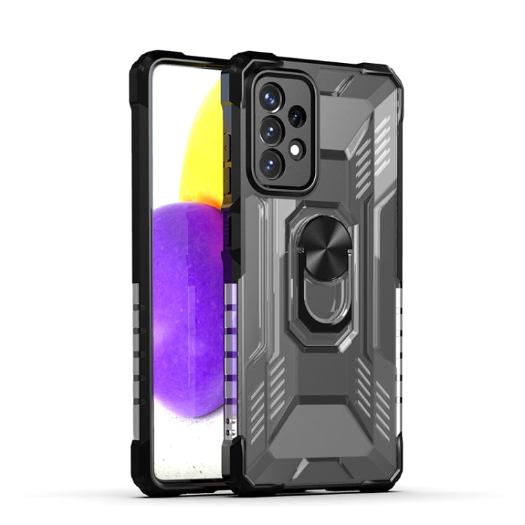 For Samsung Galaxy A72 5G / 4G PC + TPU Shockproof Protective Case with Metal Ring Holder