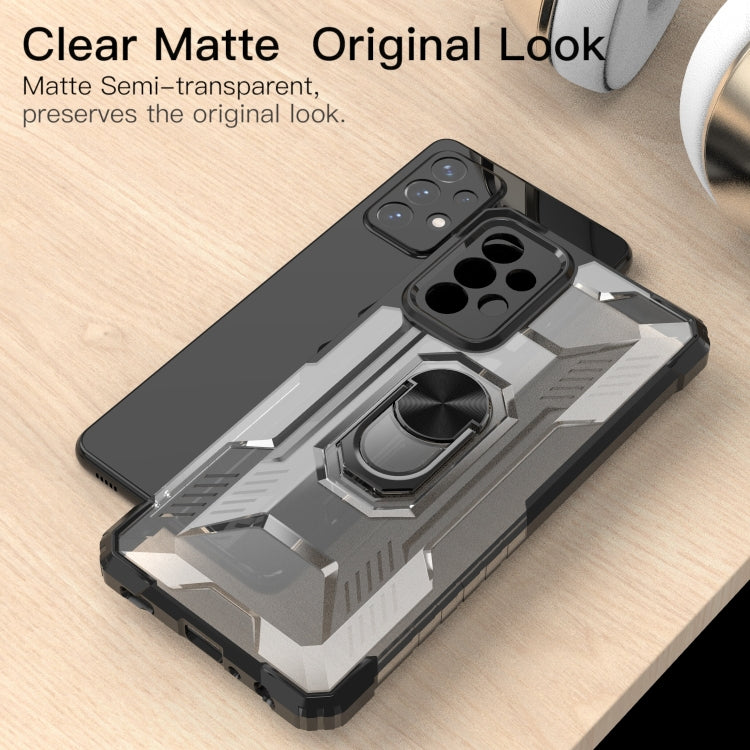 For Samsung Galaxy A72 5G / 4G PC + TPU Shockproof Protective Case with Metal Ring Holder
