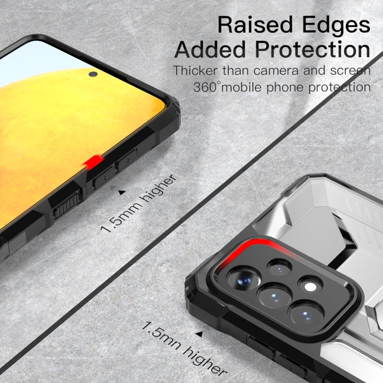 For Samsung Galaxy A72 5G / 4G PC + TPU Shockproof Protective Case with Metal Ring Holder