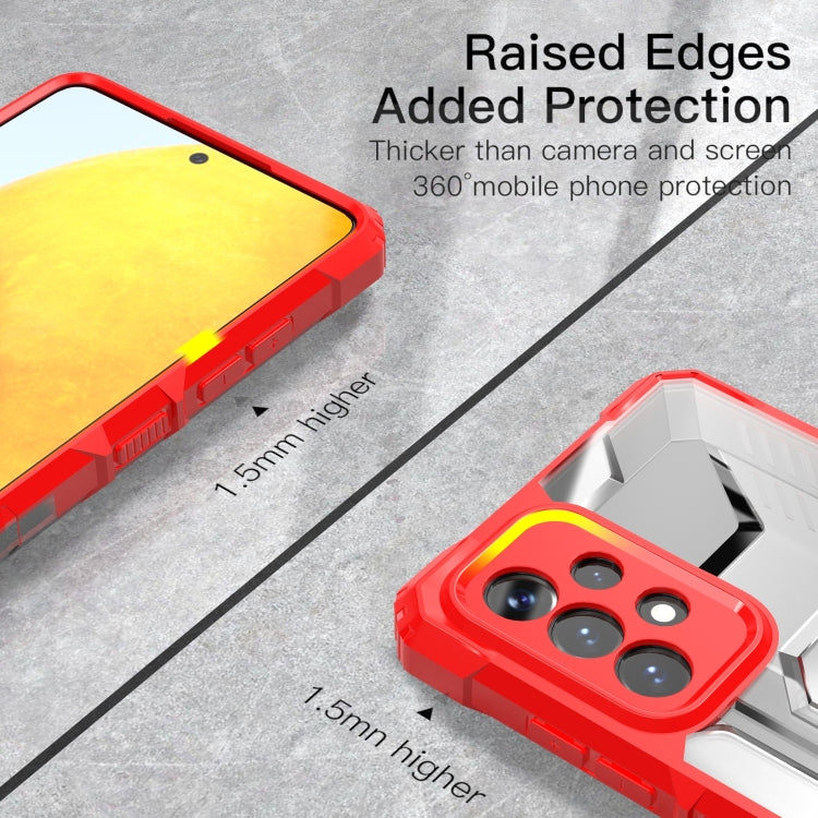 For Samsung Galaxy A72 5G / 4G PC + TPU Shockproof Protective Case with Metal Ring Holder