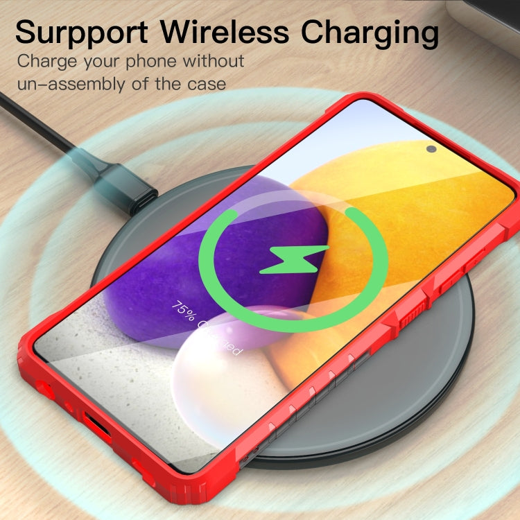 For Samsung Galaxy A72 5G / 4G PC + TPU Shockproof Protective Case with Metal Ring Holder