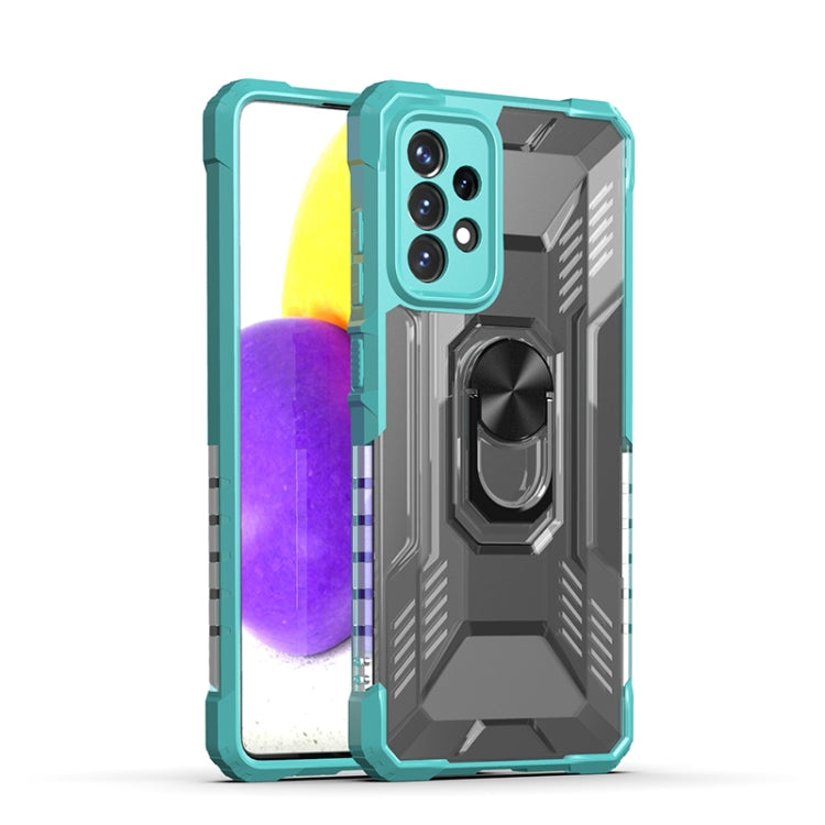 For Samsung Galaxy A72 5G / 4G PC + TPU Shockproof Protective Case with Metal Ring Holder