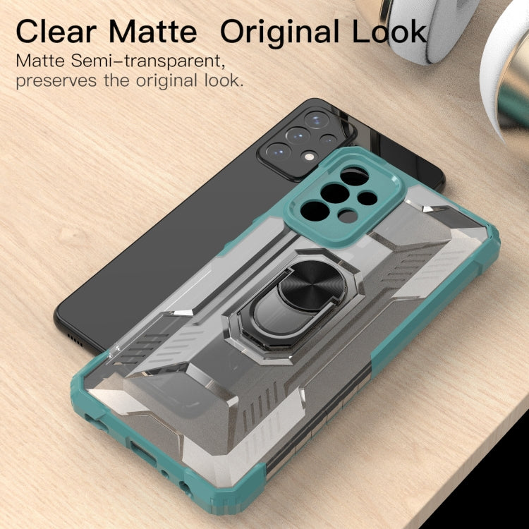 For Samsung Galaxy A72 5G / 4G PC + TPU Shockproof Protective Case with Metal Ring Holder