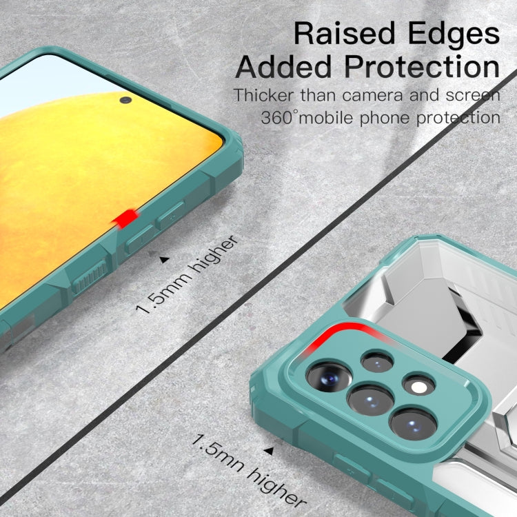 For Samsung Galaxy A72 5G / 4G PC + TPU Shockproof Protective Case with Metal Ring Holder