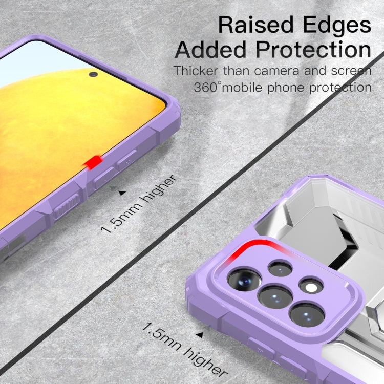 For Samsung Galaxy A72 5G / 4G PC + TPU Shockproof Protective Case with Metal Ring Holder