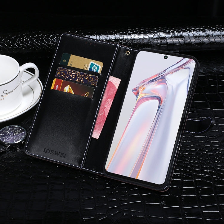 For Blackview A100 idewei Crocodile Texture Horizontal Flip Leather Case with Holder & Card Slots & Wallet