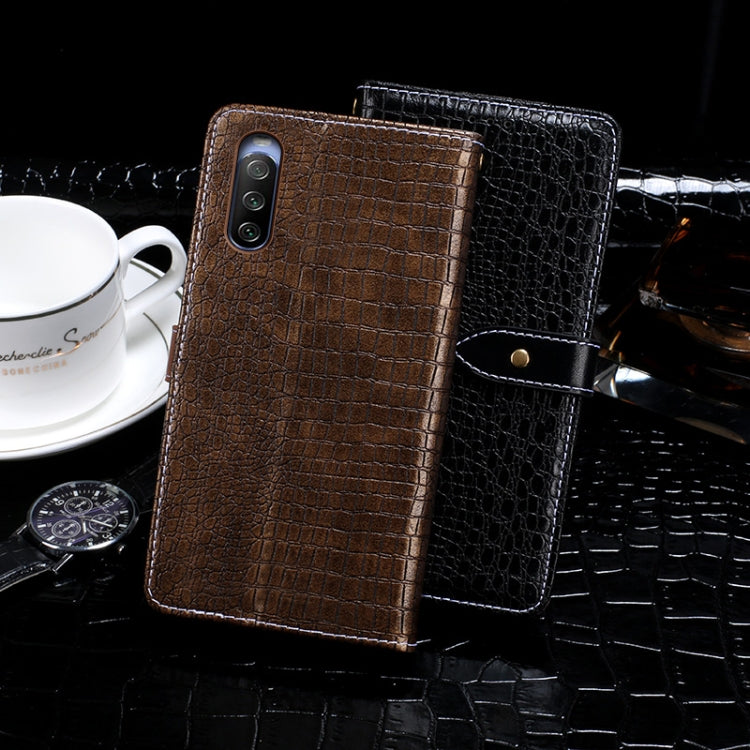 For Sony Xperia 10 III idewei Crocodile Texture Horizontal Flip Leather Case with Holder & Card Slots & Wallet