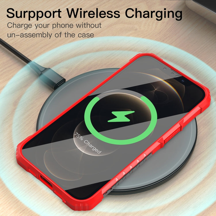 For iPhone 13 mini PC + TPU Shockproof Protective Case with Metal Ring Holder