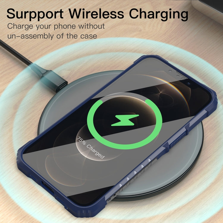 For iPhone 13 mini PC + TPU Shockproof Protective Case with Metal Ring Holder