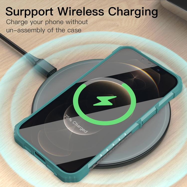For iPhone 13 mini PC + TPU Shockproof Protective Case with Metal Ring Holder