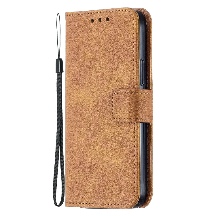 For iPhone 13 Longan Texture Horizontal Flip PU Leather Case with Holder & Card Slots & Wallet & Photo Frame