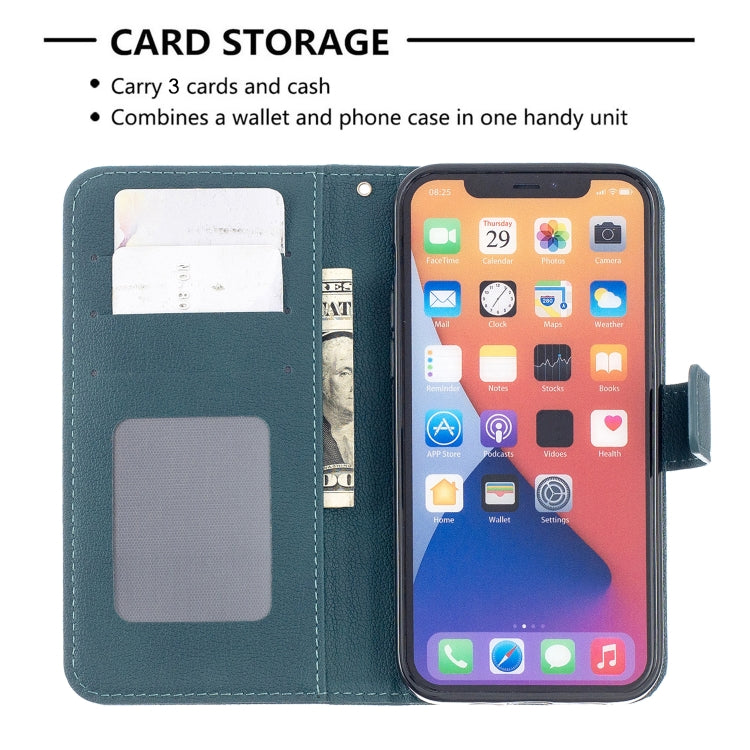 For iPhone 13 Longan Texture Horizontal Flip PU Leather Case with Holder & Card Slots & Wallet & Photo Frame