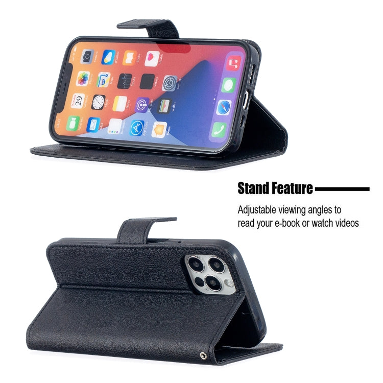 For iPhone 13 Longan Texture Horizontal Flip PU Leather Case with Holder & Card Slots & Wallet & Photo Frame