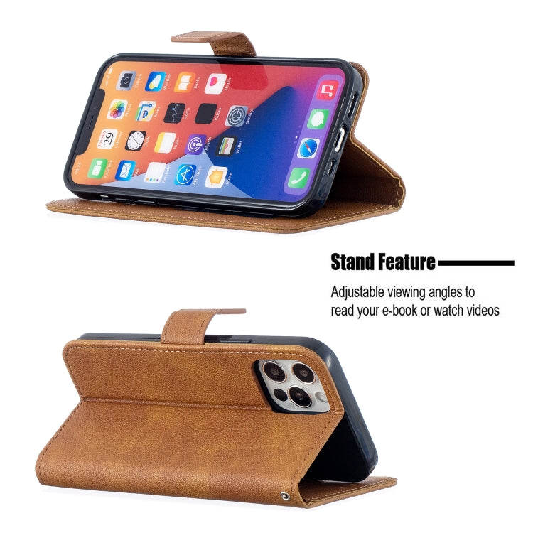 For iPhone 13 Pro Longan Texture Horizontal Flip PU Leather Case with Holder & Card Slots & Wallet & Photo Frame