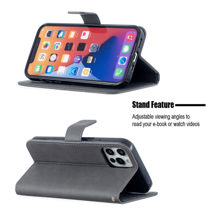 For iPhone 13 Pro Longan Texture Horizontal Flip PU Leather Case with Holder & Card Slots & Wallet & Photo Frame