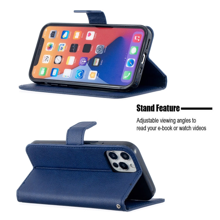 For iPhone 13 Pro Longan Texture Horizontal Flip PU Leather Case with Holder & Card Slots & Wallet & Photo Frame