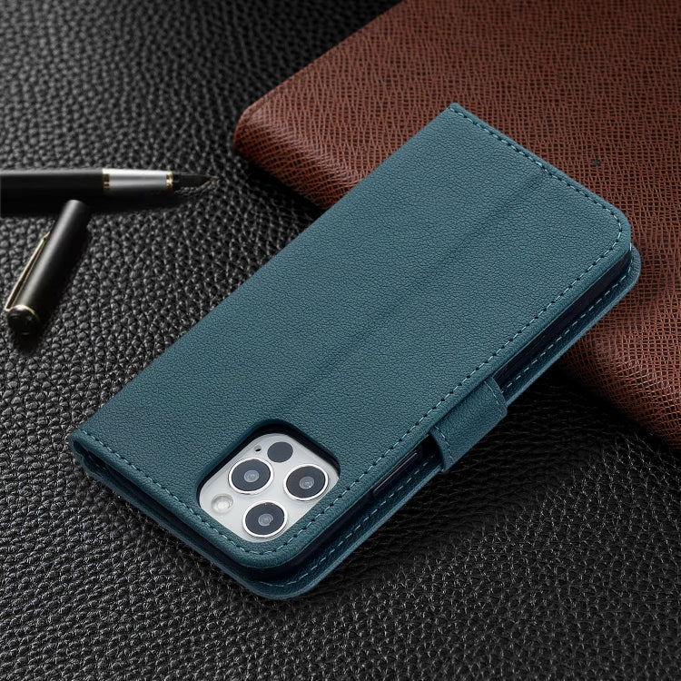 For iPhone 13 Pro Longan Texture Horizontal Flip PU Leather Case with Holder & Card Slots & Wallet & Photo Frame