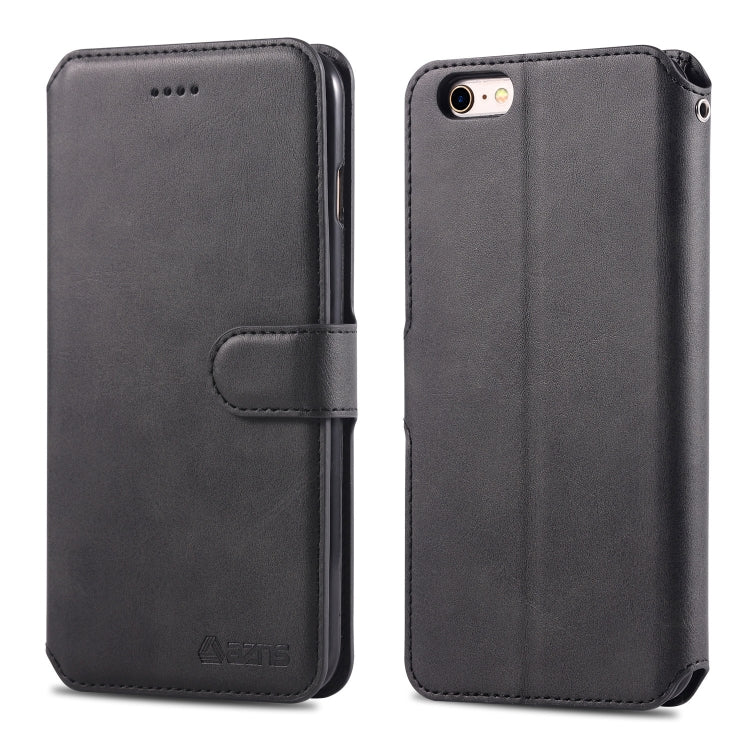For iPhone 6 / 6s AZNS Calf Texture Magnetic Horizontal Flip PU Leather Case with Holder & Card Slots & Photo Frame